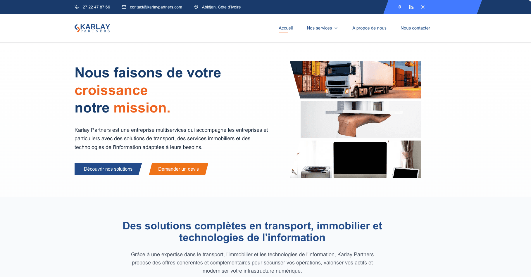 Capture du site Karlay Partners
